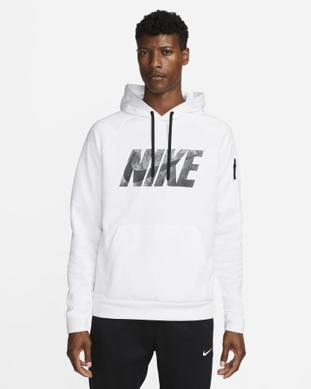 Sudadera Con Capucha Nike Therma-FIT Fitness Hombre Blancas Negras | SXFWT-0128