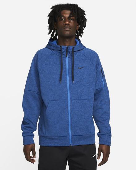 Sudadera Con Capucha Nike Therma-FIT Full-Zip Fitness Hombre Azules Azul Real Negras | MGIDV-8906