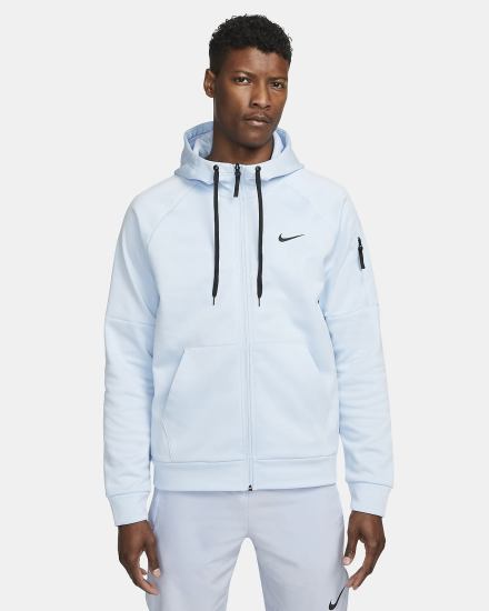 Sudadera Con Capucha Nike Therma-FIT Full-Zip Fitness Hombre Azules Negras | SENWH-4710