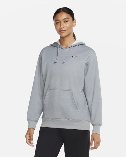 Sudadera Con Capucha Nike Therma Training Mujer Gris Negras | ZYQKC-2601