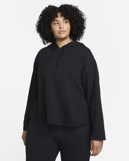 Sudadera Con Capucha Nike Yoga Dri-FIT Fleece Mujer Negras Gris | GUEIA-5374