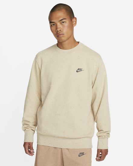 Sudaderas Nike Club Fleece+ Crew Mujer Beige | GIBLF-4286