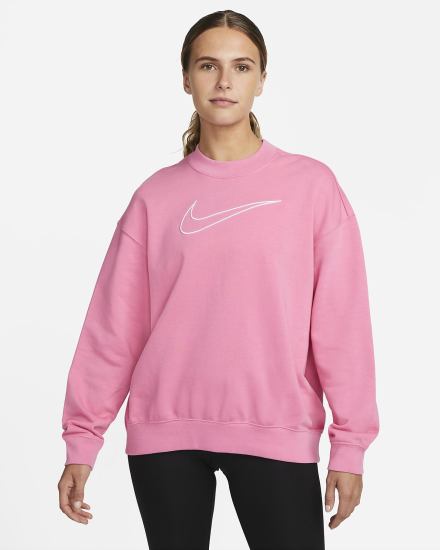 Sudaderas Nike Dri-FIT Get Fit Estampadas Crewneck Mujer Blancas | DNBJI-0914