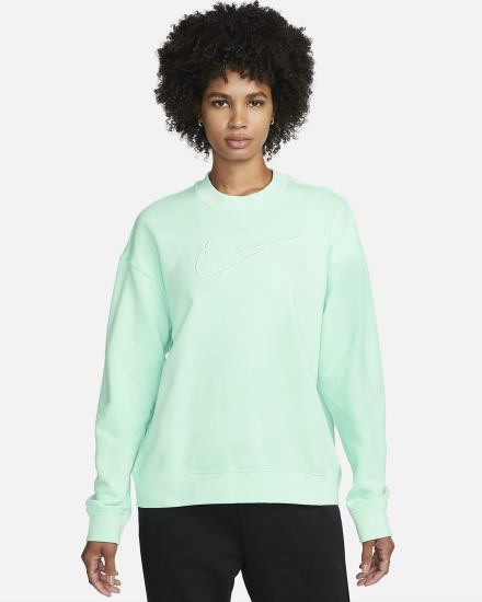 Sudaderas Nike Dri-FIT Get Fit Estampadas Crewneck Mujer Verde Menta Blancas | IKAHQ-2376