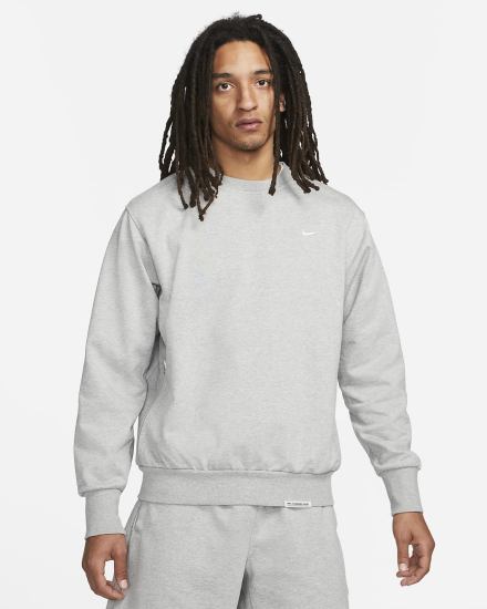 Sudaderas Nike Dri-FIT Standard Issue Basketball Crew Hombre Gris Oscuro Blancas | JGPKL-1735
