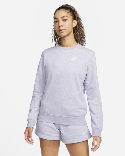 Sudaderas Nike Sportswear Club Fleece Crew-Neck Mujer Blancas | LSWRY-4293