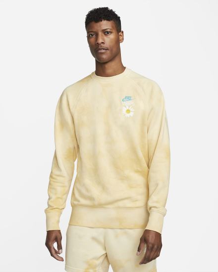 Sudaderas Nike Sportswear French Terry Crew Hombre Doradas Rosas | NUQYK-3541