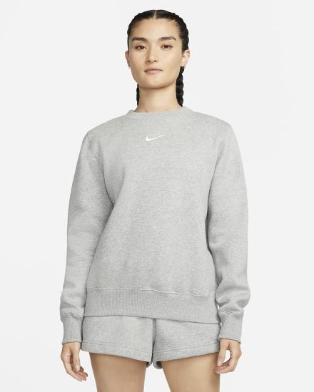 Sudaderas Nike Sportswear Phoenix Fleece Crew-Neck Mujer Gris Oscuro | DYNLX-2649