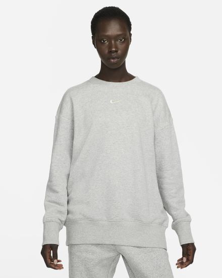 Sudaderas Nike Sportswear Phoenix Fleece Oversized Crewneck Mujer Gris Oscuro | ENQSB-5098