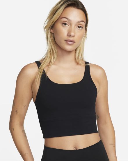 Sujetadores Deportivos Nike Dri-FIT Alate Solo Light-Support Non-Acolchado Longline Mujer Negras Gris | CAMPK-2406
