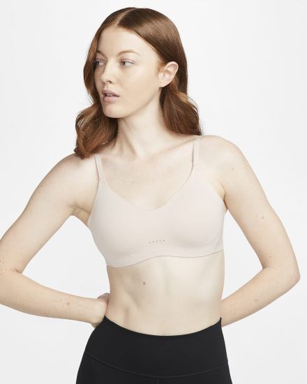 Sujetadores Deportivos Nike Dri-FIT Alate Minimalist Light-Support Acolchado Mujer Beige Beige | CFQDU-6973