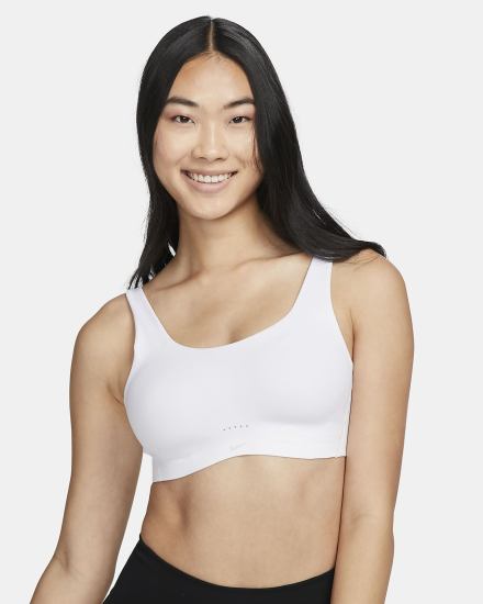 Sujetadores Deportivos Nike Dri-FIT Alate Coverage Light-Support Acolchado Mujer Blancas Gris Moradas Negras | MADCS-7256