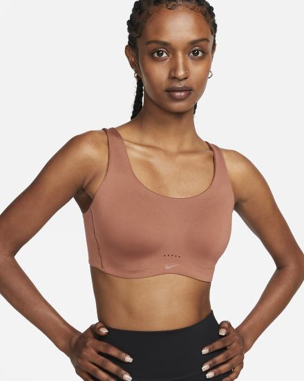 Sujetadores Deportivos Nike Dri-FIT Alate Coverage Light-Support Acolchado Mujer Rojas Blancas | NTSOP-7368