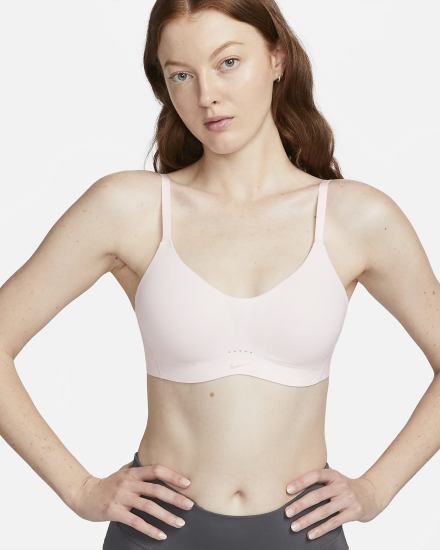 Sujetadores Deportivos Nike Dri-FIT Alate Minimalist Light-Support Acolchado Mujer Gris Moradas Rosas | RTBVA-4203