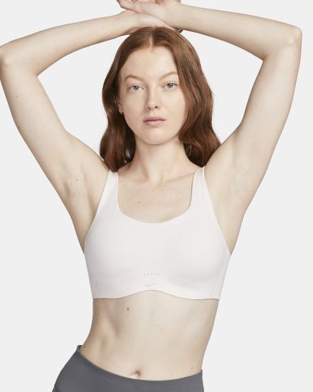 Sujetadores Deportivos Nike Dri-FIT Alate Coverage Light-Support Acolchado Mujer Rosas Claro Gris Moradas Blancas | YGRVW-9643