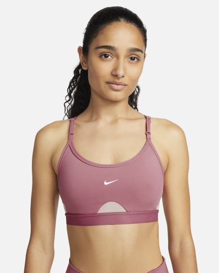 Sujetadores Deportivos Nike Dri-FIT Indy Light-Support Acolchado U-Neck Mujer Rosas Blancas | EWIPD-8193
