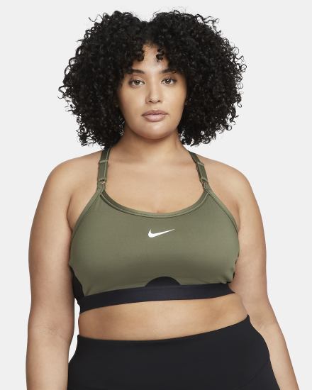 Sujetadores Deportivos Nike Dri-FIT Indy Light-Support Acolchado U-Neck Mujer Verde Oliva Negras Blancas | KPMRZ-6489