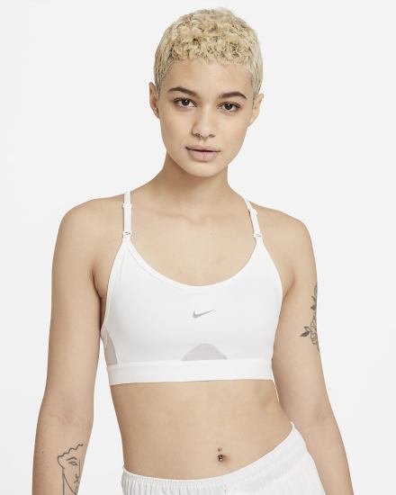 Sujetadores Deportivos Nike Dri-FIT Indy Light-Support Acolchado U-Neck Mujer Blancas Gris | MDJEQ-6854