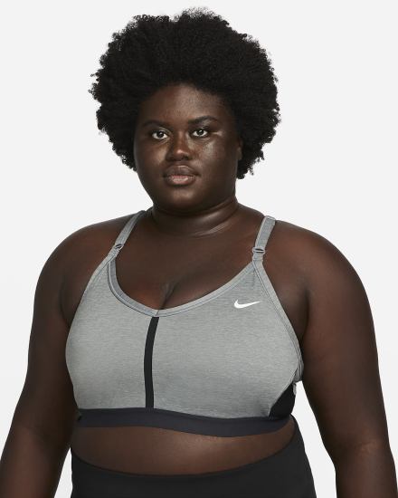Sujetadores Deportivos Nike Dri-FIT Indy Light-Support Acolchado V-Neck (Plus Size) Mujer Gris Negras Blancas | VEDNJ-7593