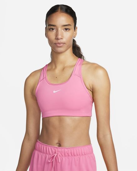 Sujetadores Deportivos Nike Dri-FIT Swoosh Medium-Support 1-Piece Pad Mujer Blancas | SLGKY-4196