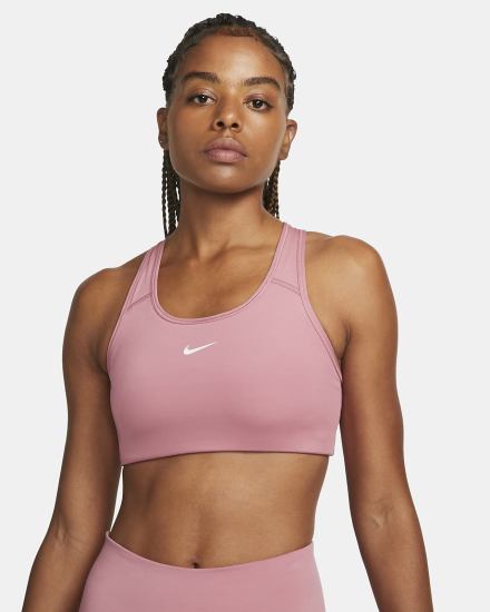 Sujetadores Deportivos Nike Dri-FIT Swoosh Medium-Support 1-Piece Pad Mujer Blancas | VXFOT-9502