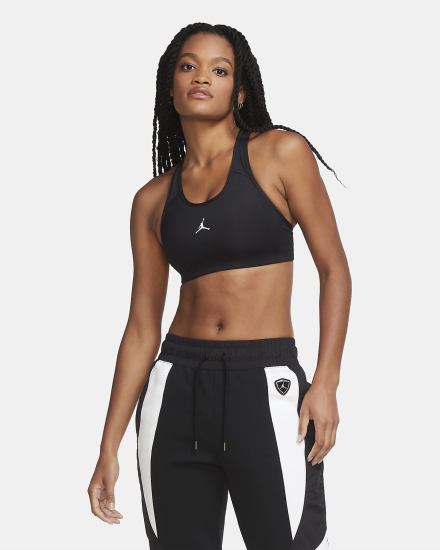 Sujetadores Deportivos Nike Jordan Jumpman Medium-Support 1-Piece Pad Mujer Negras Blancas | WHZDL-3647