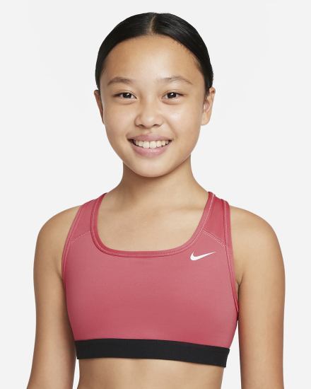 Sujetadores Deportivos Nike Swoosh Kids Niña Rosas Blancas | DCPRX-5267