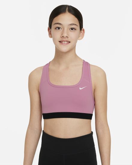 Sujetadores Deportivos Nike Swoosh Kids Niña Rosas Blancas | KUBTJ-7960