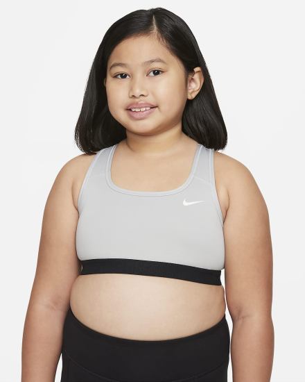Sujetadores Deportivos Nike Swoosh Kids Niña Gris Oscuro Blancas | UIJFX-3876