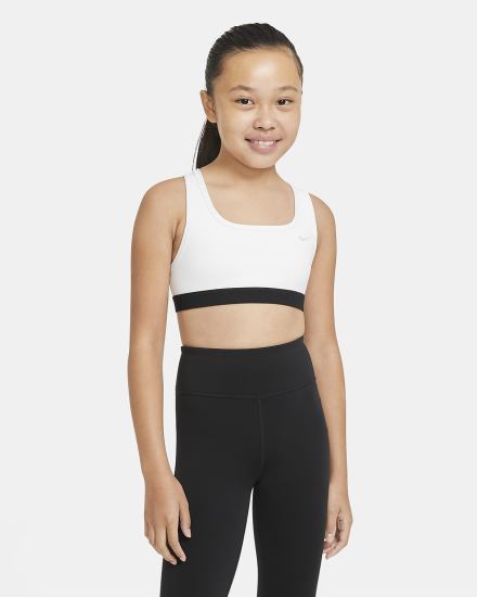 Sujetadores Deportivos Nike Swoosh Kids Niña Blancas Plateadas | VPJQG-8045