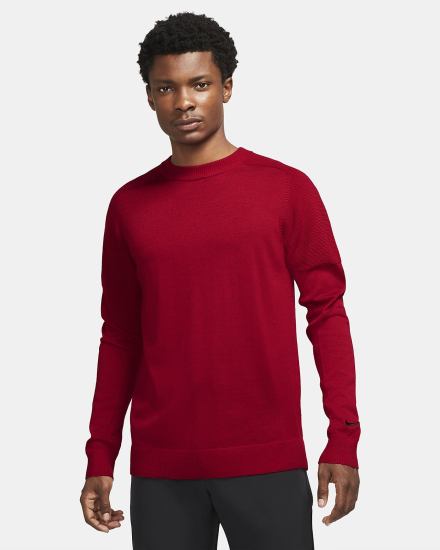 Suéteres Nike Tiger Woods Knit Golf Hombre Rojas Negras | HZOXN-5629