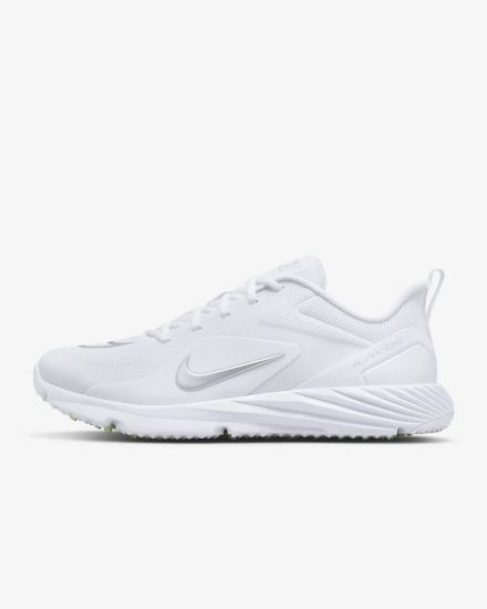 Tacos De Lacrosse Nike Alpha Huarache 8 Pro Turf Hombre Blancas Verde Metal Plateadas | LDFVE-4216