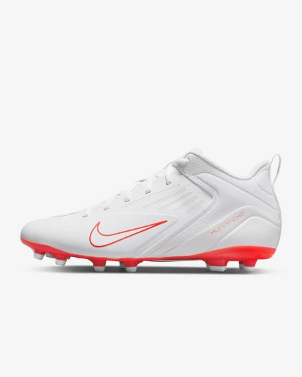 Tacos De Lacrosse Nike Alpha Huarache 8 Varsity Hombre Blancas Rojas Metal Plateadas | TPFCV-1023