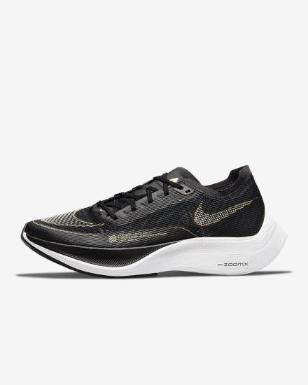 Tenis Carreras Nike ZoomX Vaporfly Next% 2 Road Mujer Negras Metal Doradas Blancas | CEOVJ-7890