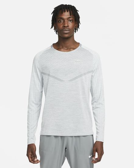 Top Running Nike Dri-FIT ADV Techknit Ultra Long-Sleeve Hombre Gris | VCJTN-8250
