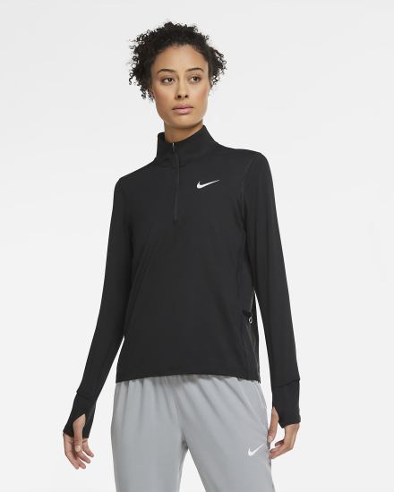 Top Running Nike Element 1/2-Zip (Plus Size) Mujer Negras | NKZJF-7041