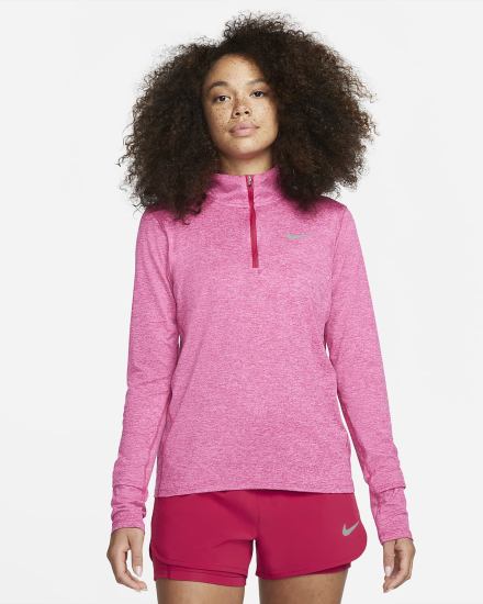 Top Running Nike Element 1/2-Zip (Plus Size) Mujer Rosas | RHTGC-8937