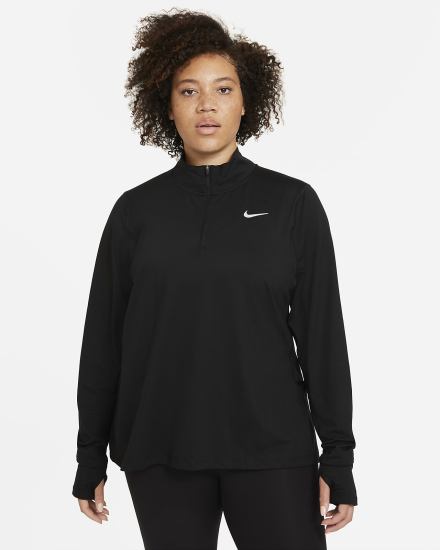 Top Running Nike Element 1/2-Zip (Plus Size) Mujer Negras | VDUBM-5879