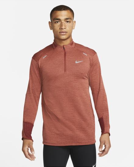 Top Running Nike Therma-FIT Repel Element 1/4-Zip Hombre Marrones | BUFVJ-8604