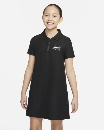 Vestido Nike Air Kids Niña Negras Blancas | PXEGY-3576