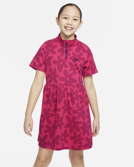 Vestido Nike Sportswear Kids Printed Short-Sleeve Niña Rosas | WQJRL-6128