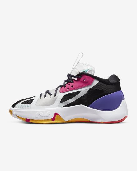 Zapatillas Baloncesto Nike Jordan Zoom Separate Hombre Blancas Negras Naranjas Turquesa | IOTYX-6047