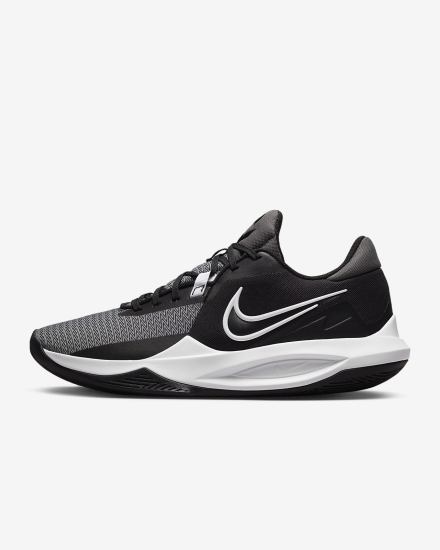 Zapatillas Baloncesto Nike Precision 6 Mujer Negras Gris Blancas | CTRAQ-6523