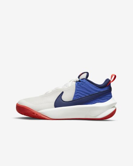 Zapatillas Baloncesto Nike Team Hustle D 10 Kids Niña Blancas Azul Real Rojas Claro Azul Marino | NIFAS-9538