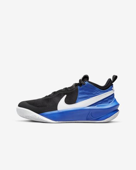 Zapatillas Baloncesto Nike Team Hustle D 10 Kids Niño Negras Azul Real Blancas | SEIAG-9517