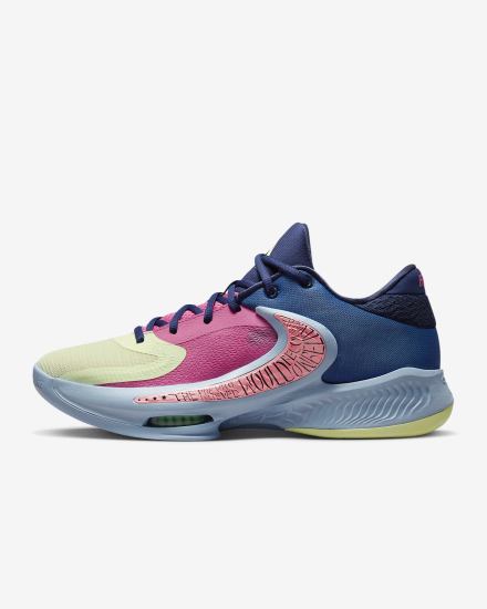Zapatillas Baloncesto Nike Zoom Freak 4 Mujer Azules Oscuro Rosas Azul Marino | VGKCD-6198