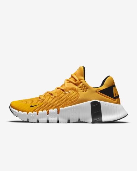 Zapatillas Deportivos Nike Free Metcon 4 Hombre Doradas Negras Blancas | JOMLS-0765