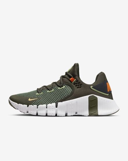 Zapatillas Deportivos Nike Free Metcon 4 Hombre Kaki Blancas Naranjas | MTVNX-7421