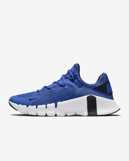 Zapatillas Deportivos Nike Free Metcon 4 Mujer Azul Real Negras Blancas | XKRQZ-8179
