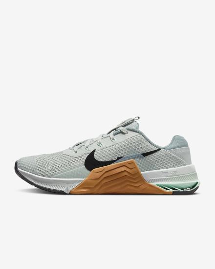 Zapatillas Deportivos Nike Metcon 7 Hombre Plateadas Claro Verde Oliva Negras | ILHGD-7541